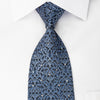 Renoma Men’s Silk Necktie Baroque On Blue Sparkling With 