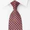 Renoma Rhinestone Necktie Geometric Crosses On Burgundy With