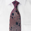 Renoma Rhinestone Necktie Purple Striped On Black With 