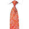 Renoma Rhinestone Silk Necktie Golden Acanthus On Red With 