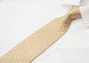Renoma Rhinestone Silk Necktie Silver Dots On Yellow With 