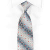 Renoma Silk Rhinestone Necktie Trellis On Graduating Silver 