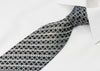 Renoma Silk Rhinestone Tie With Bling Silver Lattice 