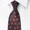 Renoma Silk Rhinestone Tie Pink Dots On Purple With Silver 