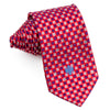 Renoma Silk Tie With Rhinestones Purple White Geometric On 