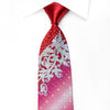 Roberta di Camerino Men’s Crystal Tie Silver Acanthus On Red