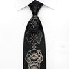 Roberta di Camerino Men’s Silk Necktie Silver Damask On 