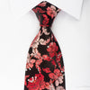 Roberta di Camerino Rhinestone Necktie Red Acanthus On Black