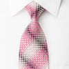 Roberta di Camerino Rhinestone Silk Necktie Pink Trellis On 