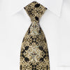 Roberta di Camerino Rhinestone Silk Tie Golden Damask On 