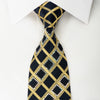Roberta di Camerino Silk Tie Gold Check On Black With 