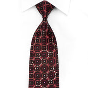 Rogatis Men’s Silk Crystal Necktie Interlocking Circles On 