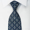Rogatis Rhinestone Silk Necktie Geometric Circles On Dark 