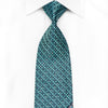 Rogers Dail Men’s Crystal Silk Necktie Teal Geometric On 