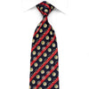 Rogers Dail Men’s Crystal Silk Tie Red Striped & Circles On 