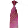 Roygen Men’s Crystal Silk Necktie Purple Geometric On 