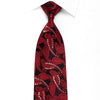 Rubinstein Mens Crystal Silk Tie Red Paisley On Black With 