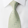 Smalto Rhinestone Necktie Orange Geometric On Turquoise 