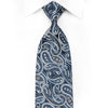 Ungaro Men’s Crystal Silk Necktie Paisley On Blue Sparkling 