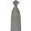 Ungaro Rhinestone Necktie Silver Filigree On Navy With Gold 