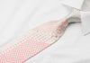 Vacci Mens Silk Rhinestone Necktie Checker On Pink With 