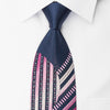 Vacci Stylish Rhinestone Necktie With Bling Pink Striped On 