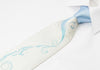 Valentino Rich Men’s Silk Rhinestone Tie Blue Scrolls On 