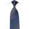 Vito Rufolo Men’s Crystal Silk Tie Geometric On Blue With 