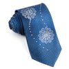 Vito Rufolo Men’s Neck Tie Silver Medallions On Blue Silk 