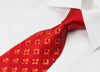Vito Rufolo Mens Rhinestone Silk Necktie Geometric Design On