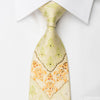 Vito Rufolo Rhinestone Necktie Damask On Peach With Green 